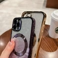 thumbnail image 5 of for iPhone 11 Pro Case Glitter Magnetic Compatible with MagSafe Full Camera Lens Protection Luxury Plating Cute Bling Clear Shockproof Slim Phone Case for Women Girls (Gold), 5 of 14