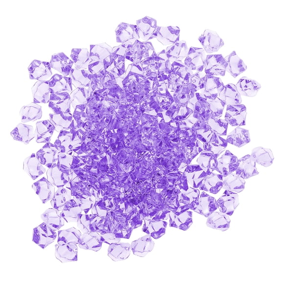 ULTNICE 500Pcs Acrylic Purple Ice Rocks Crystal Vase Filler Decorative DIY Accessories