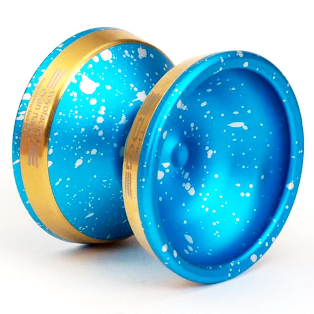 Edge Yoyo by YoYoFactory Color Blue Acid Wash with Gold Edge Rims