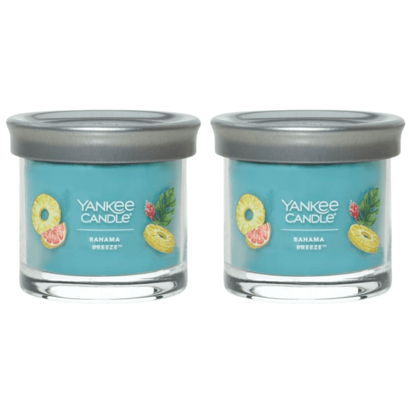 Yankee Candle Small Tumbler Scented Single Wick Jar Candle, Bahama Breeze, 4.3 oz (Pack of 2)