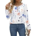 thumbnail image 4 of Fantaslook Blouses for Women Henley Long Sleeve Shirts Dressy Casual Fall Tops Work Blouses, 4 of 9