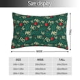 thumbnail image 2 of KLL Green Background With Ho Pillow Covers Envelope Closure,Super Soft and Cozy Fuzzy Fleece Pillow Case Cover 16"x24", 2 of 5