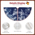 thumbnail image 3 of Lukts Christmas Blue Print Color Life Christmas Tree Skirt, Winter Holiday Tree Mat Decoration ,Can be Used as A Shawl-36", 3 of 6