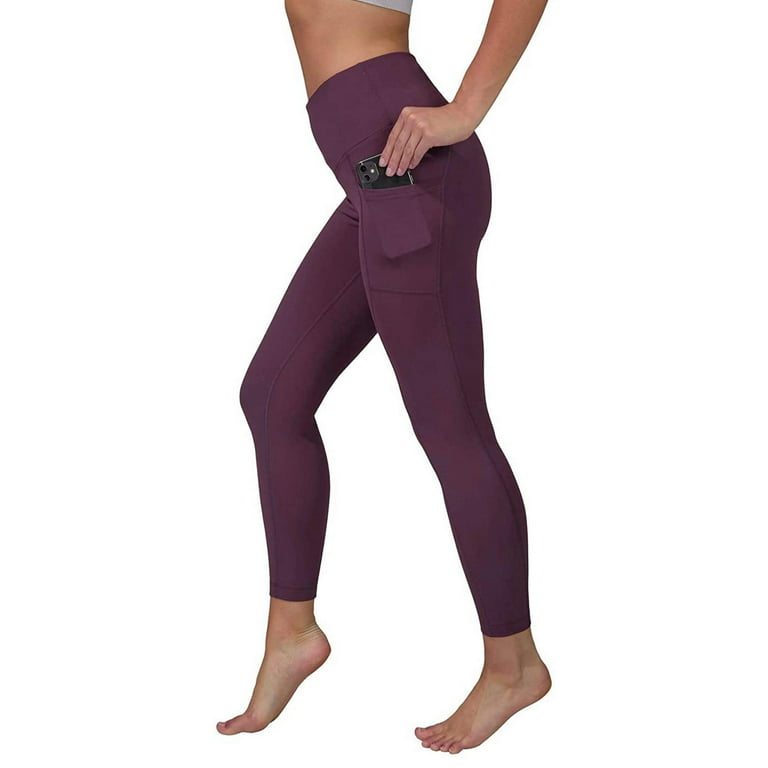 Yogalicious Lux High Waist Side Pocket Ankle Legging - Mulberry