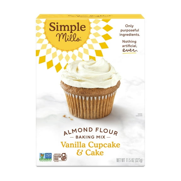 Pack of 6, Simple Mills Vanilla Cupcake & Cake Mix, 11.5 oz