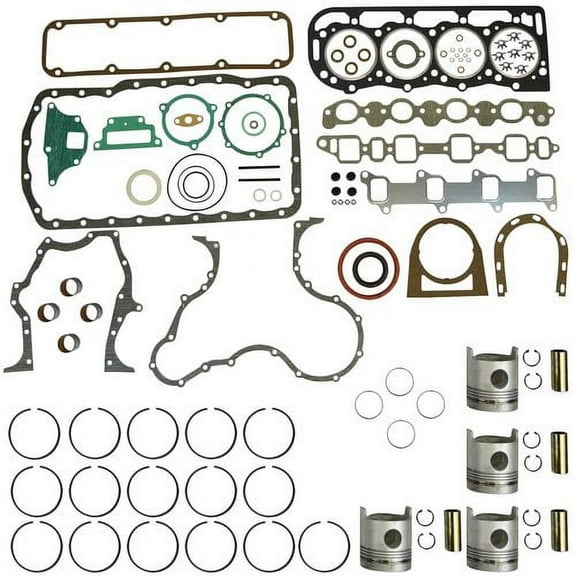 Engine Rebuild Kit - Less Bearings - Standard Pistons fits New Holland 907 909 1100 1112 1495 fits Ford 5000 5100 5200 5340 5600 5610 5900 6600 6700