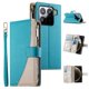 thumbnail image 2 of Funda cartera GANGXUN para Xiaomi 15 Pro , cuero PU con tarjetero, cremallera, correa de mano, soporte y protección 522°, 2 of 6