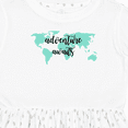 thumbnail image 4 of Inktastic Adventure Awaits Teal World Map Girls Toddler Dress, 4 of 5