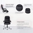 thumbnail image 3 of Dkelincs Executive Office Chair Big and Tall Leather Computer Chair Ergonomic Massage Desk Chair Heavy Duty Swivel Task Chair High Density Sponge Seat & Back Chair with Padded Armrest, 3 of 7