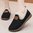 thumbnail image 2 of Black Women'S Cozy Slip-On House Shoes With Round Toe Plush Lining Comfortable Flat Soles For Indoor And Outdoor Casual Wear, 2 of 8