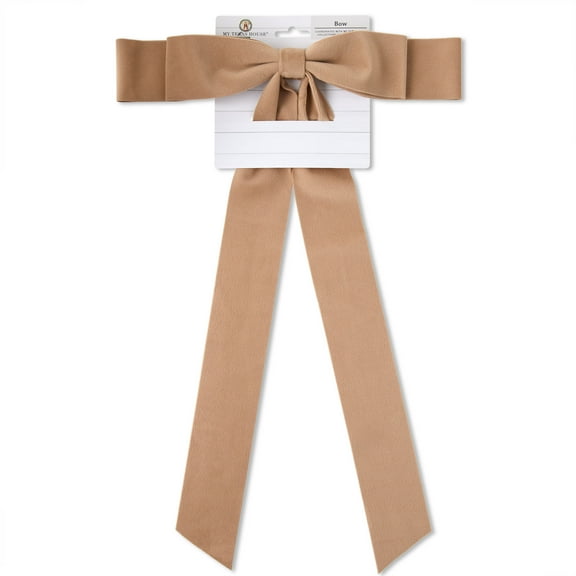 Taupe Floppy Suede Decorative Christmas Bow, 18", by My Texas House