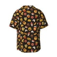 thumbnail image 2 of Xecao offers the Burger Fries for Men's Casual Short-sleeved Shirt, a button-up collared shirt with a pocket, perfect for beach vacations and yacht travel in the 4X-Large size., 2 of 7