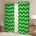 thumbnail image 2 of Feelyou Green Stripes Waves Curtains Pack of 2 (52x84 Each), Abstract Window Curtains, 2 of 6