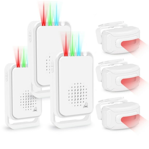 Greencycle Motion Sensor Alarm,Outdoor Door Alarm Waterproof, Mailbox Alarm,IP65,Anti-theft,Weatherproof Motion Detector with 900FT Long-Range Ringer,for Vehicle Entry and Exit Garage,shop,3PK