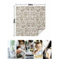 thumbnail image 5 of Farmhouse Khaki Cloth Napkins Washable Set of 2, Vintage Flower Leaf Botanical Plant Reusable Dinner Table Napkins Cloth Bulk for Weddings Kitchen Restaurants Hotel Events Parties 20 x 20 Inch, 5 of 9