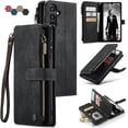thumbnail image 1 of Para Samsung Galaxy A15 5G Funda tipo billetera con Tarjetero Soporte de Pie Bolsillo Magnético con Cremallera Correa de Cordón, Funda Tipo Billetera de Cuero con Tapa, 1 of 6