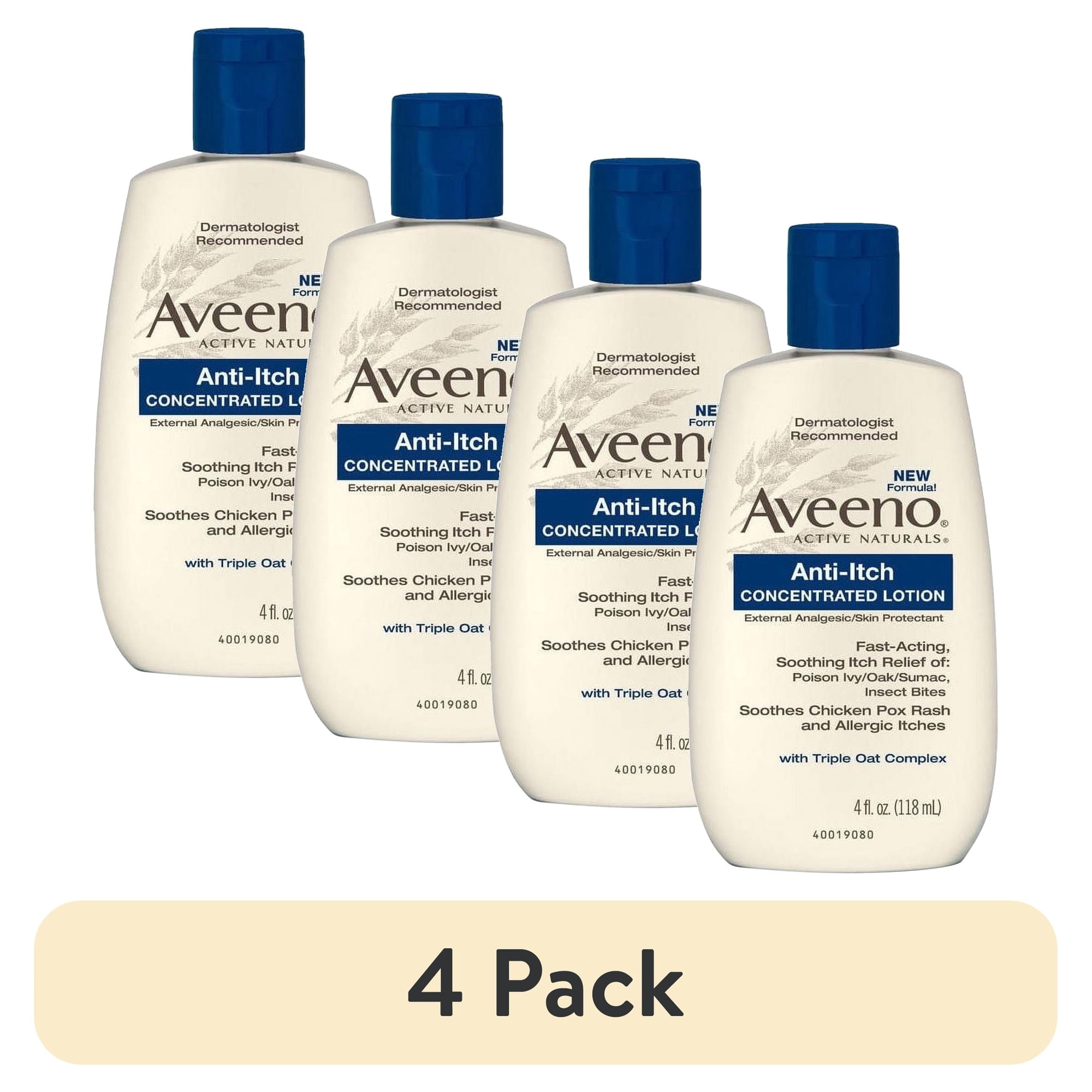(4 pack) Aveeno Anti-Itch Concentrated Lotion - 4 oz