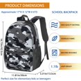 thumbnail image 5 of 17 Inch Lightweight Backpack,PVC Waterproof Oxford Fabric, Ergonomically Designed, with Large Capacity, Camouflage Print, 5 of 5