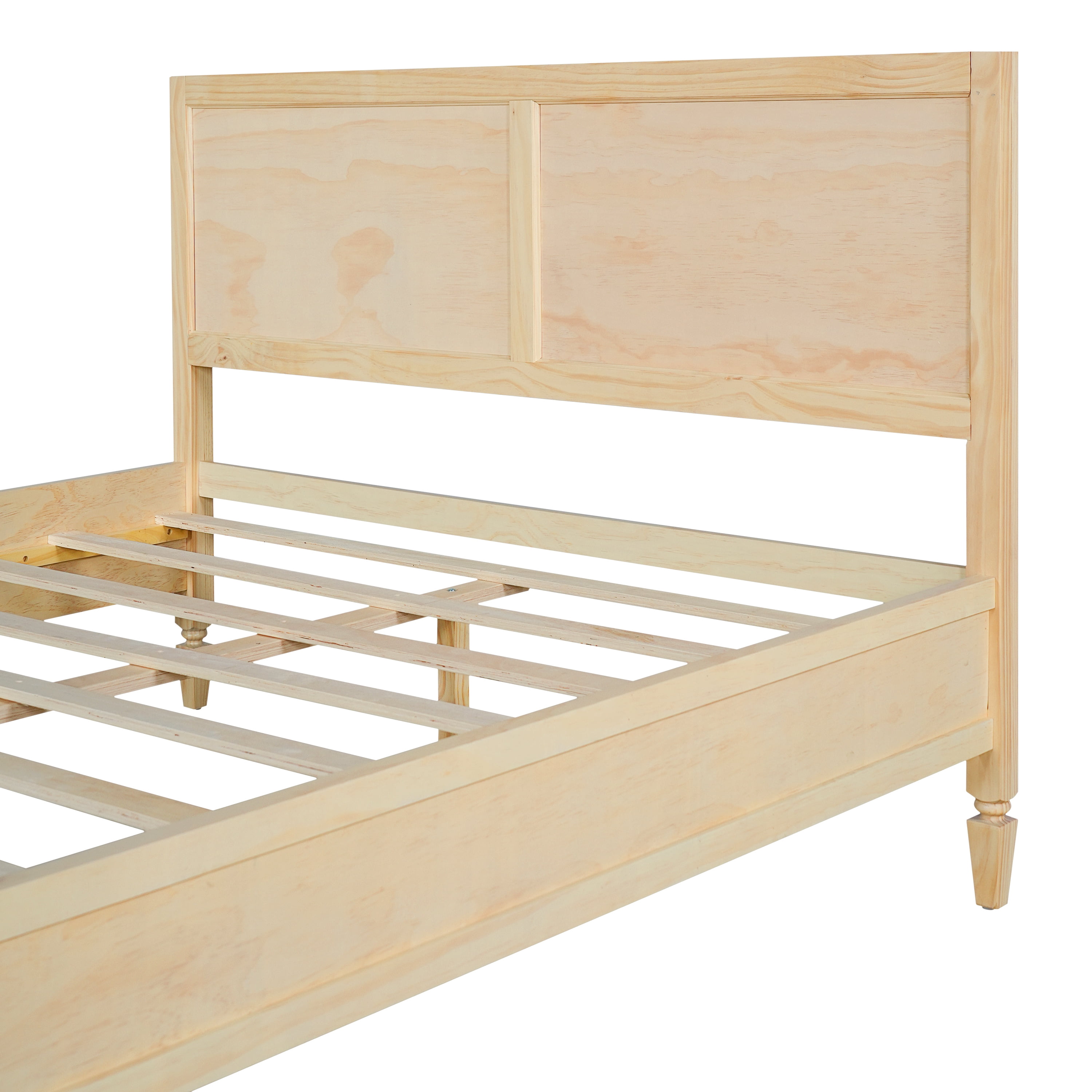 Queen Size Classic Wood Platform Bed Frame, No Box Spring Needed, Easy Assembly