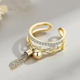 thumbnail image 4 of Open Dainty Rings -Gold Plated Cubic Zirconia Circle Rings Jewelry Accessory Gifts for Women, 4 of 4