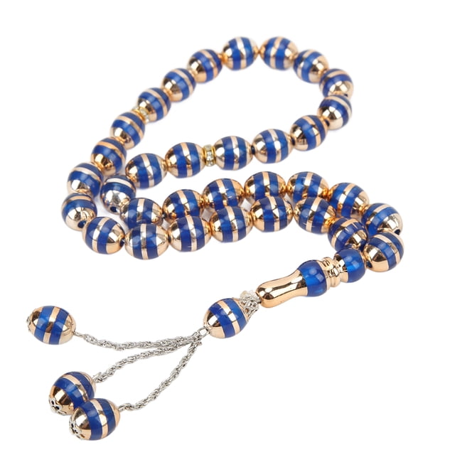 Rosario de 33 cuentas, exquisito diseño único, artículo religioso, suministros para oración y adoración, azul