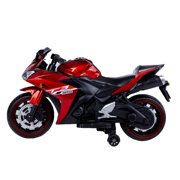 SaveJoy 12V Kids Motorcycle,Ride on Toys for Boy Girl, Red