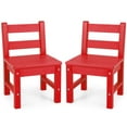 thumbnail image 1 of Gymax 2 Pcs Chaises pour Enfants Intérieur Extérieur Robuste Tout Temps Chaise d'Apprentissage Rouge, 1 of 8