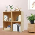 thumbnail image 3 of Solid Wood Bookcase 10-Cube Shelf, Convertible Vertical/Horizontal Storage Unit, Modern Farmhouse Bookcase with Mortise Tenon Joints, Natural Wood Color (10-Cube), 3 of 10