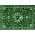 thumbnail image 1 of Ahgly Company Indoor Rectangle Medallion Emerald Green Traditional Area Rugs, 5' x 8', 1 of 4