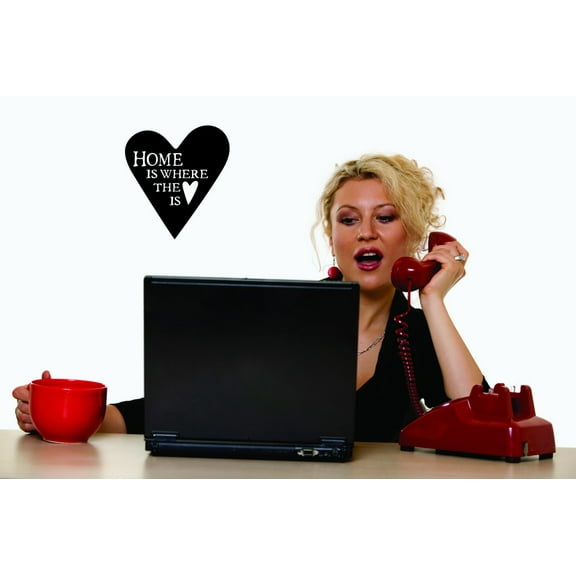 Custom Wall Decal Home is where the heart is Design Living Room Sticker Decor Art Vinyl Wall - 12x12"