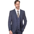 thumbnail image 2 of Porto Filo 3 Piece Indigo Men's Slim Fit Suit, 2 of 4