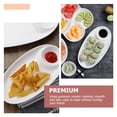 thumbnail image 3 of 1Pack Premium Ceramic Material Fondue Plates Simple Style For Serving Food, 3 of 4