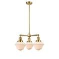 thumbnail image 1 of 207-SG-G531-LED-Innovations Lighting-Small Oxford - 20 Inch 10.5W 3 LED Chandelier   Satin Gold, 1 of 2
