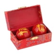 thumbnail image 4 of 2 Unids Bolas de de Mano Bolas Baoding Chinas con Caja de Almacenamiento Ejercitador de Fitness Balones de Ejercicio Chinos Portátiles Suaves Fu palabra rojo DYNWAVEMX Ejercicio Masaje Balonmano, 4 of 8