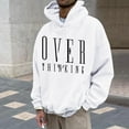 thumbnail image 2 of Lilgiuy Men's Hoodie Letter Printed Pullover Long-sleeved Top Hooded Sweatshirts for Workplace Office Business, 2 of 5