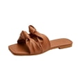 thumbnail image 2 of YOUYEDIAN Pantoufles pour Femmes d'Intérieur d'Été Chaussures d'Intérieur Tendance Sandales Confortables Sandales d'Extérieur (Brun), 2 of 5
