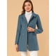 thumbnail image 2 of Abrigo Largo De Invierno Con Cuello Peter Pan Y Doble Botonadura Para Mujer Gris azul XL, 2 of 6