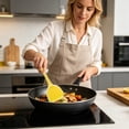 thumbnail image 4 of Ke1Clo Semi-Transparent Silicone Spatula, Non-Stick Stir-Fry Cooking Spoon for Wok, Heat Resistant Kitchen Utensils for Flipping Scraping Baking, Yellow, 4 of 6