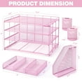 thumbnail image 4 of Livhil Desktop Organizer 4-Tier Desk Organizers Sets and Storage, File Organizers for Desk Drawer Organizer, Paper Organizer for Desk (Pink), 4 of 8