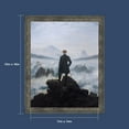 thumbnail image 2 of Wanderer Above the Sea of Fog Framed Print by Caspar David Friedrich, World Famous Wall Art Collection, Add to Your Living Room Decor, 11x14, 2479BW, 2 of 7