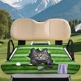 thumbnail image 3 of XYZCANDO Cute Tabby Cat Print Universal Golf Cart Seat Cover With 4 Storage Pockets - Non-slip Washable Golf Cart Accessory, 3 of 9