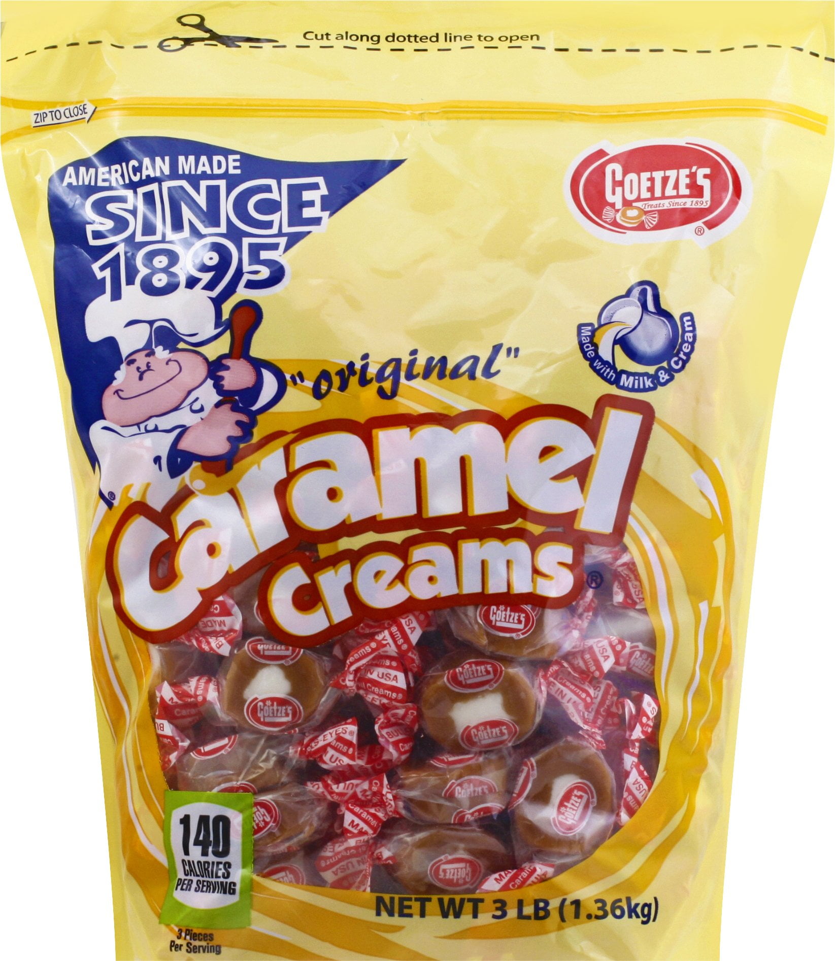 Goetze's Original Caramel Creams Candy, 40 Oz Resealable Bag