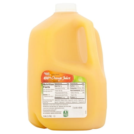 Great Value Original 100% Orange Juice, 1 gallon