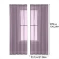 thumbnail image 2 of Elegant Semi Sheer Window Curtains for Living Room Bedroom Light Filtering Solid Color Drapes Rod Pocket Voile Panels, 2 of 8