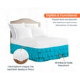thumbnail image 2 of SGI Bedding 18 Inch Multi Ruffled Bed Skirt | Microfiber Bed Skirt | Fade Resistant, Wrinkle Free, Anti-static, Decorative, Extra Storage Space, Clutter-Free | California King, Turquoise Blue, 2 of 8