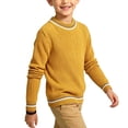 thumbnail image 5 of Cethrio Boys Knitted Sweaters Size 6, Pullover Long Sleeve Fashion Crew Neck Fall Winter Tops Yellow, 5 of 5