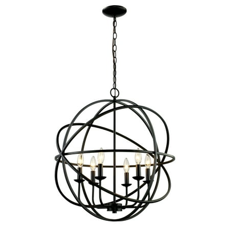 

Pendants 6 Light Fixture With Rubbed Oil Bronze Finish Candelabra Base 24 360W