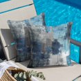 thumbnail image 5 of Blue Grey Throw Pillow Cover Modern Graffiti Cotton Linen Cushion Cover Throw Pillow Case with Invisible Zipper for Couch Sofa Bed Chair Car 18x18 Inch, 5 of 14