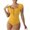 Yellow, variant on One Piece Swimsuit for Women Fashion Erogenous Bathing Suit Swimwear Beachwear Green