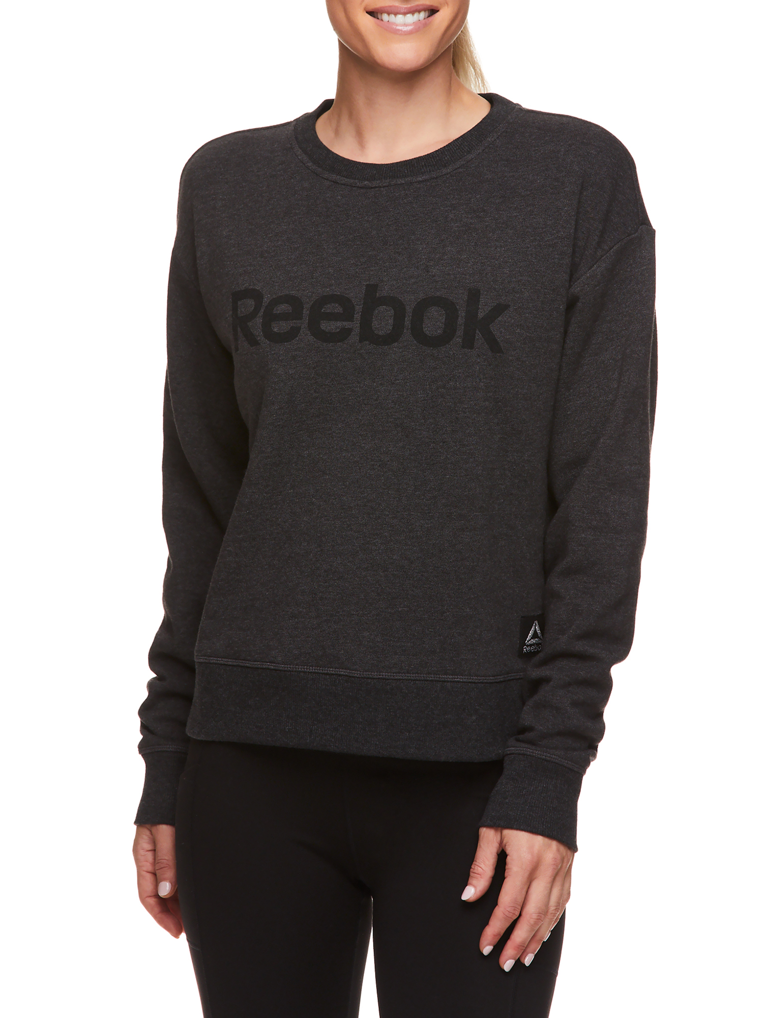 Reebok Women's Plus Size Cozy Crewneck Sweater with Graphic - image 2 of 4